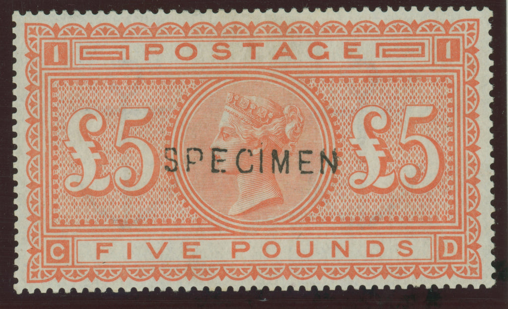 GREAT BRITAIN 1882 £5 Orange Plate 1, SG137s