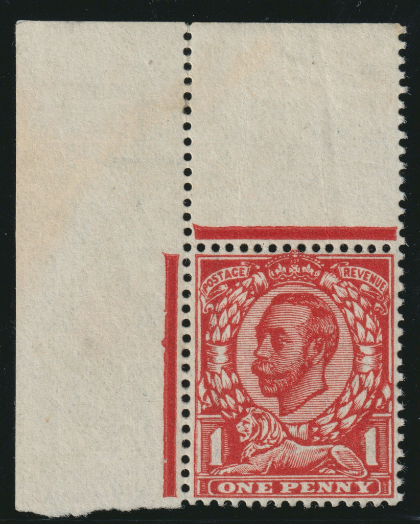 Great Britain 1912 1d Colour trial, Die 2, SG314var