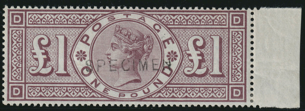 Great Britain 1888 £1 brown-Lilac (Watermark Three Orbs) Specimen, SG185s