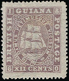 British Guiana 1863-76 12c lilac, brilliant mint example, SG113