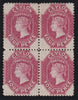 Ceylon 1867-70 4d rose-carmine fine mint block of 4, SG65b