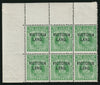 New Zealand Antarctic Expedition 1911–13 ½d green overprinted “VICTORIA LAND” unmounted mint marginal block of 6, SGA2