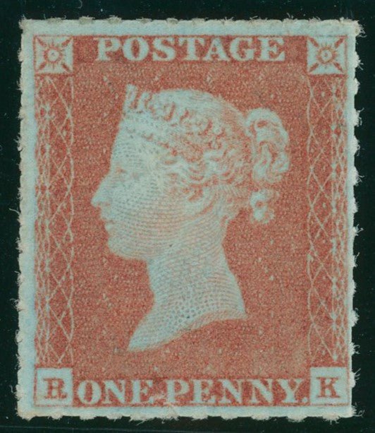 Great Britain 1850 1d red-brown Plate 70 (Archer roulette trial) very fine unused, SG16a