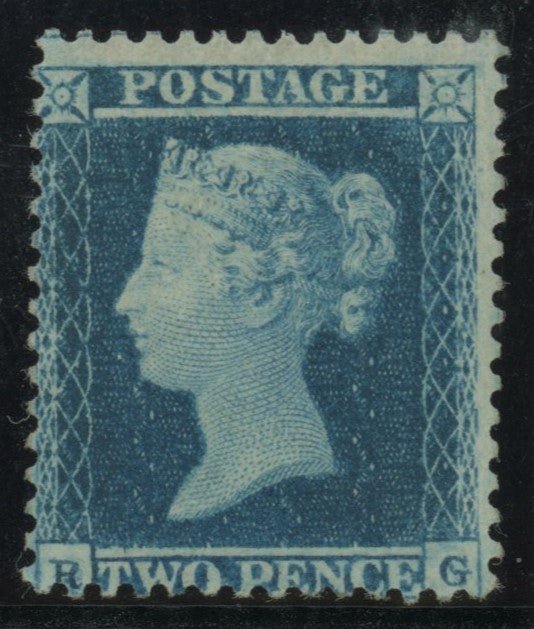 Great Britain 1855 2d blue Plate 4, very fine mint, SG23
