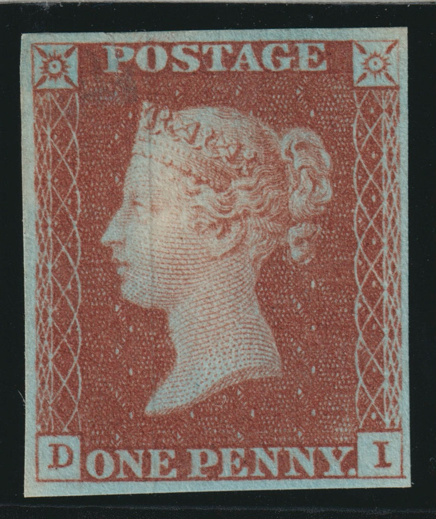 Great Britain 1841 1d red-brown Plate 11 trial printing on Dickinson silk thread paper, SG16var