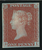 Great Britain 1841 1d red-brown Plate 11 trial printing on Dickinson silk thread paper, SG16var