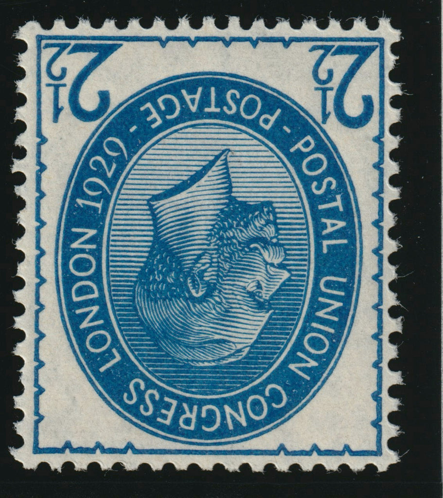 Great Britain 1929 2½d blue Postal Union Congress (P.U.C.) with watermark inverted, SG437wi