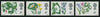 Great Britain 1967 4d Wild Flowers (Phosphor) set of four with variety agate omitted, SG 718/20pd