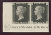 Great Britain 1867 1d Paris Exhibition Proof Plate 103 unique marginal pair, SGDP38
