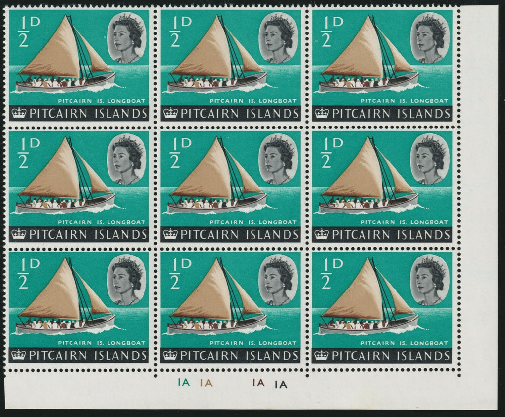 Pitcairn Islands 1964–65 2d error “Blue Omitted”, SG36a