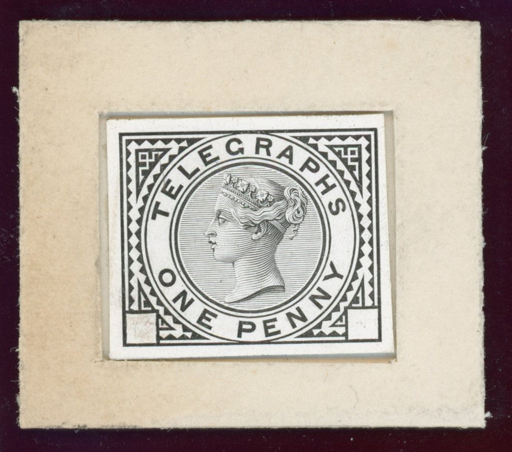 Great Britain 1876 1d Telegraphs die proof from De La Rue archives, SGL202var