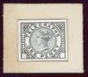 Great Britain 1876 1d Telegraphs die proof from De La Rue archives, SGL202var