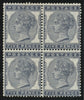 Great Britain 1880 5d indigo mint block of 4, SG169