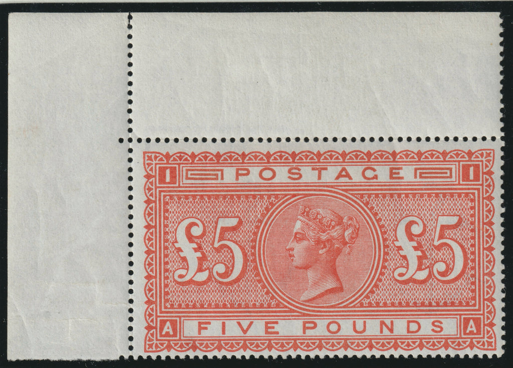 Great Britain 1882 £5 Orange Plate 1, marginal unmounted mint example (stunning), SG137