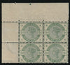 Great Britain 1883 9d dull green superb marginal mint block of four, SG196