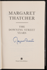 Margaret Thatcher Signed Book - The Downing Street Years