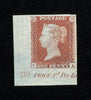 Great Britain 1841 1d red brown Plate 118 imprimatur, SG8var
