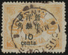 CHINA 1897 (Mar) 10c on 12ca brown-orange, large figure surch, spaced 25mm, on Dowager Empress first printing, SG55