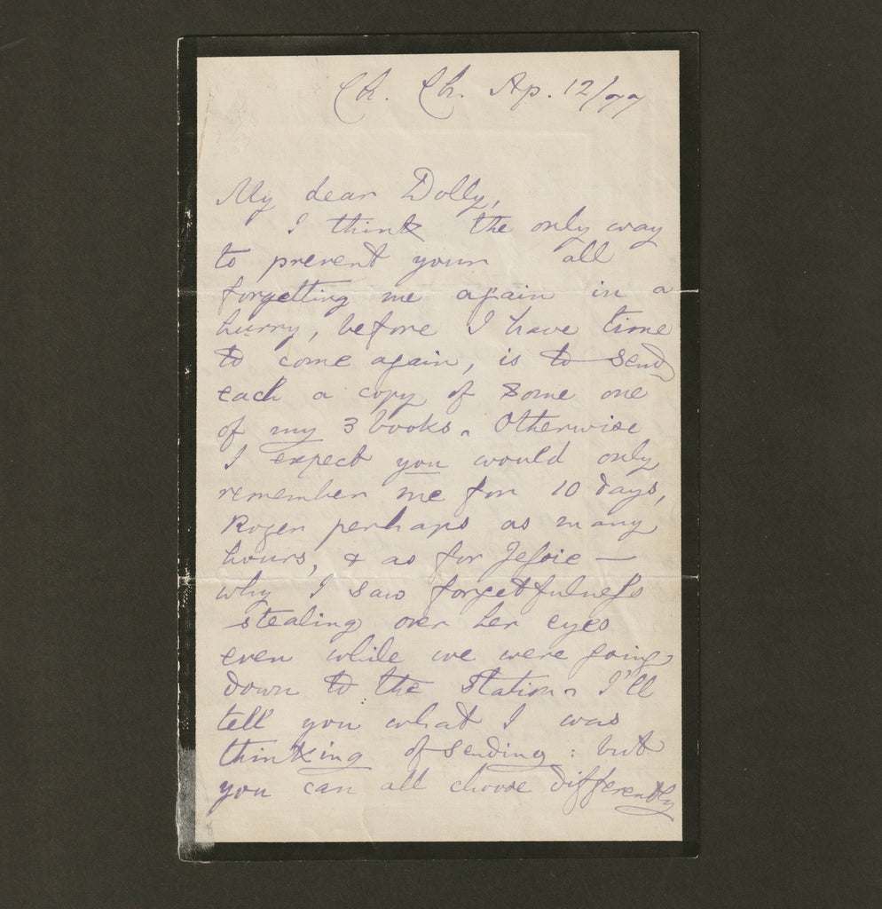Lewis Carroll Pair of Handwritten Letters