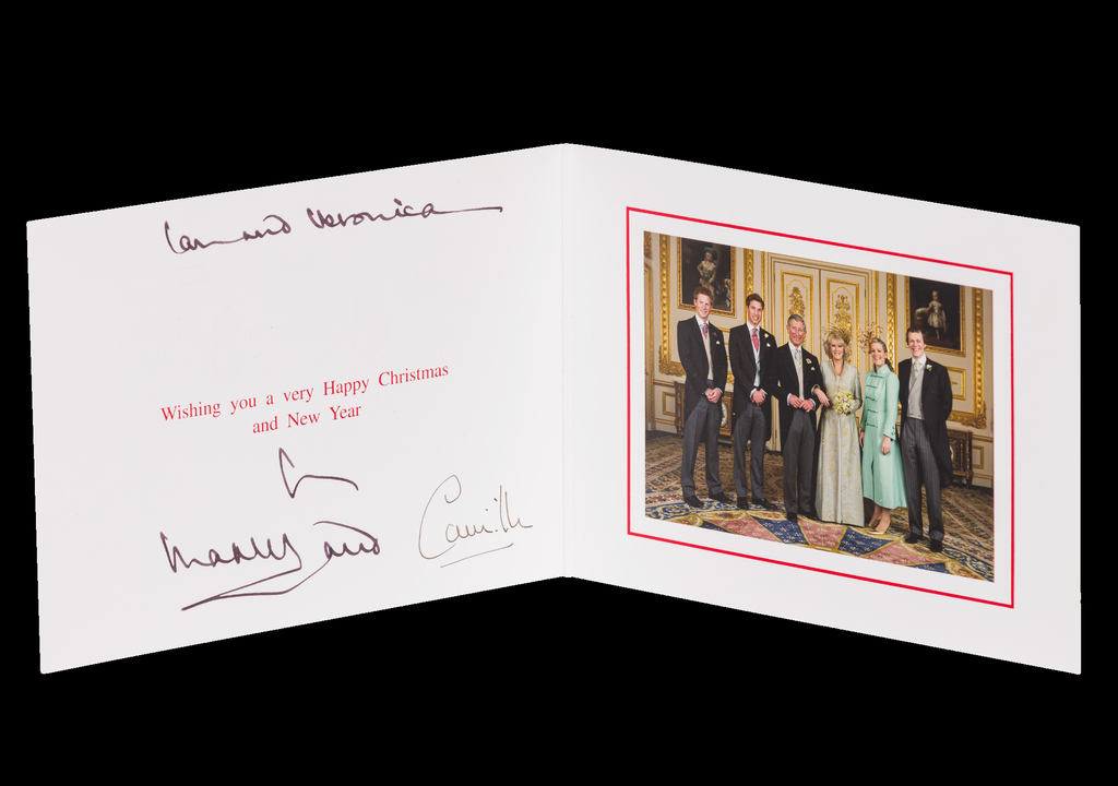 2005 Charles III and Camilla-signed Christmas card
