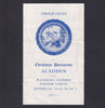 A scarce Programme for the Christmas Pantomime Aladdin, staged in the Waterloo Chamber, Windsor Castle in December 1943. Accompanied by a ticket to a specific performance of the play.