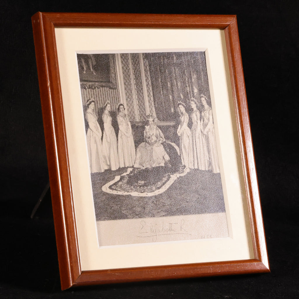 Elizabeth II signed 1953 Coronation photo