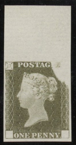 GREAT BRITAIN 1840 1d Rainbow Trial (state 3), SG DP20