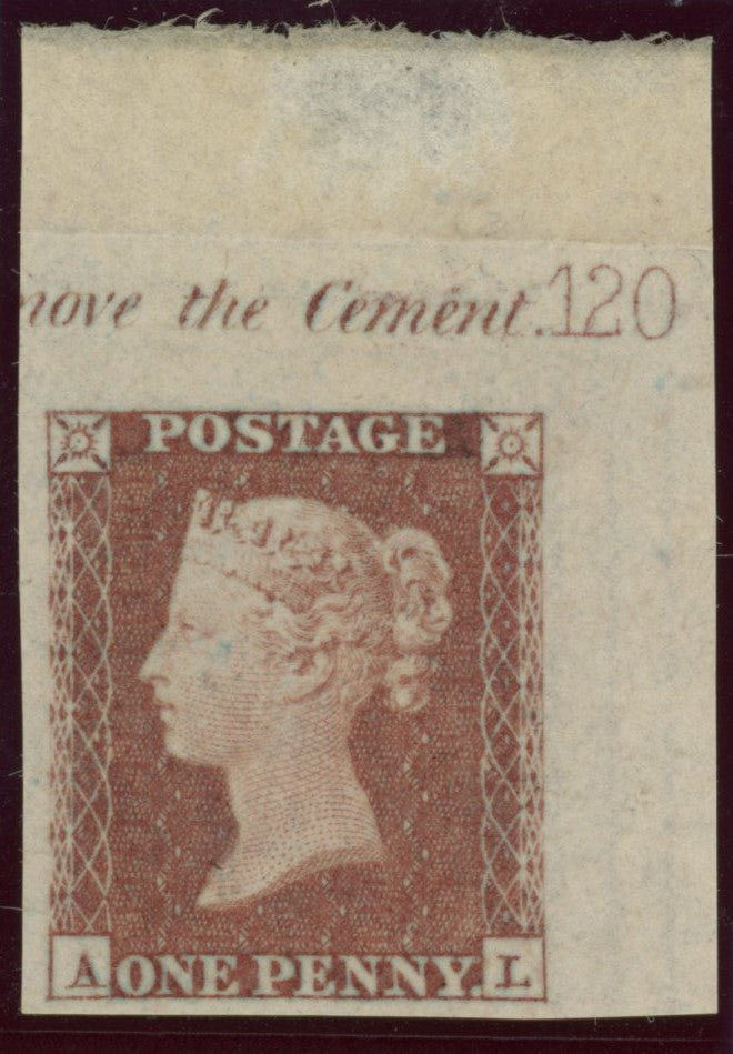 GREAT BRITAIN 1841 1d Red brown PI120, SG8var