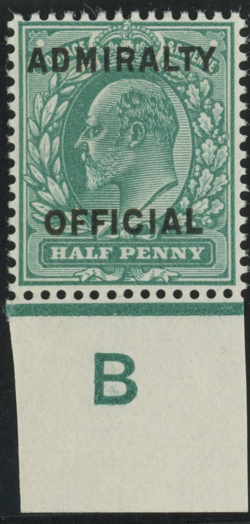 GREAT BRITAIN 1903 1/2d Blue green, SG O107