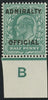 GREAT BRITAIN 1903 1/2d Blue green, SG O107