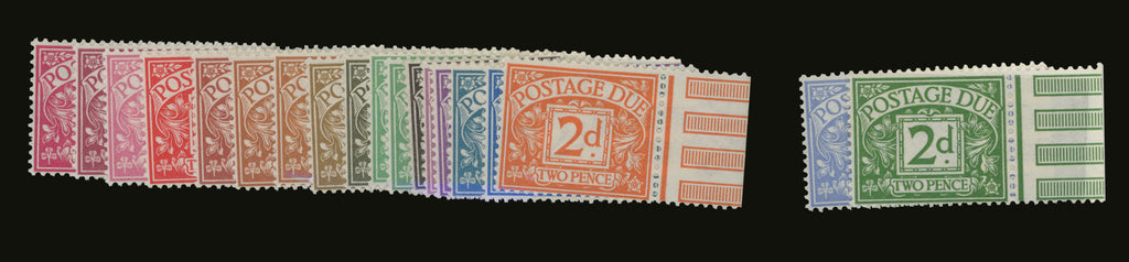 GREAT BRITAIN 1914 2d Postage due colour trials, SG D4var