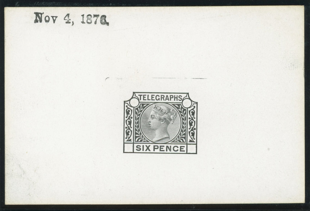 GREAT BRITAIN 1876 6d Telegraphs die proof, SG L212var