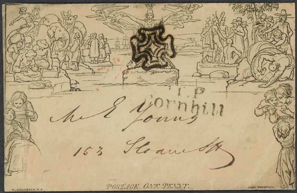 GREAT BRITAIN 1840 1d Mulready Envelope, SG ME2