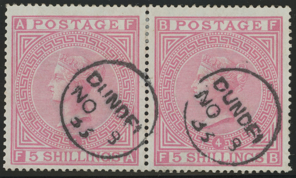 GREAT BRITAIN 1882 5s Rose Pl4 (Blued Paper), SG130