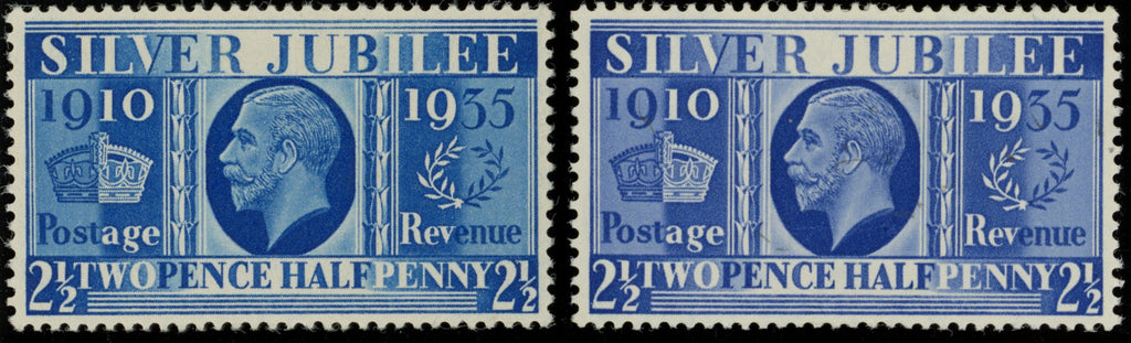 GREAT BRITAIN 1935 2 1/2d "Prussian blue" Silver Jubilee, SG456a
