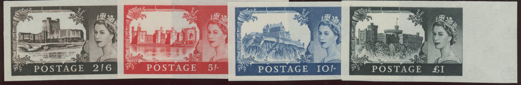GREAT BRITAIN 1962 2s6d-£1 "Castles" (2nd DLR printing Whiter paper, Wmk Crowns), SG595/8var