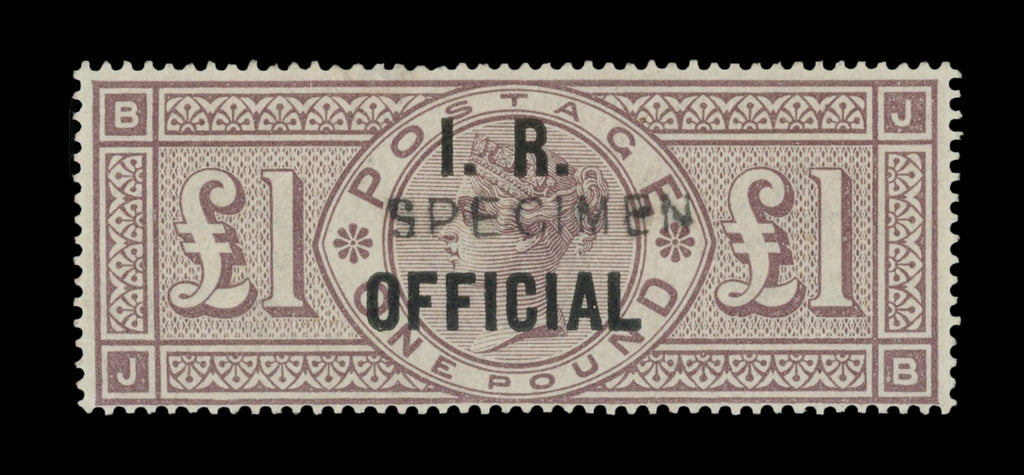 GREAT BRITAIN 1885 £1 Brown-Lilac (IR Official, Wmk, Three Crowns), SG O11