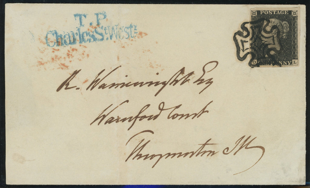 GREAT BRITAIN 1840 1d Grey black Pl3, SG3