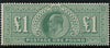GREAT BRITAIN 1902 £1 Dull blue green