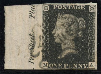 GREAT BRITAIN 1840 1d Black PL9, SG2
