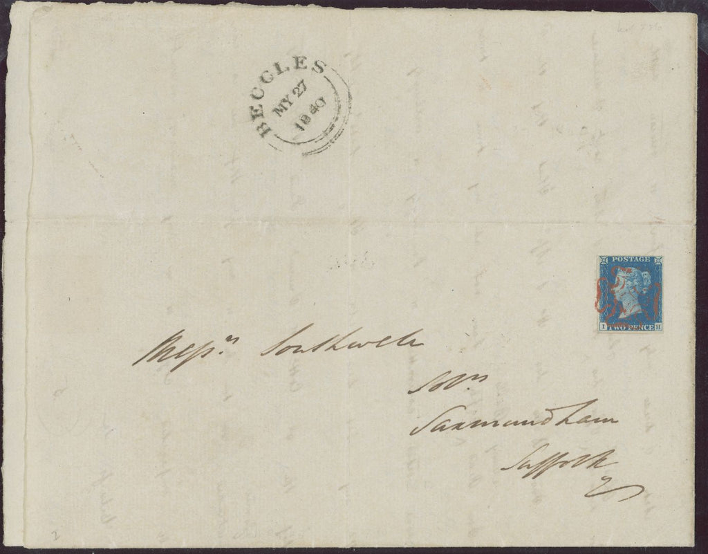 GREAT BRITAIN 1840 2d Bright blue Pl1, SG5