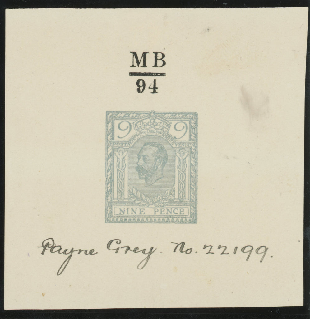 GREAT BRITAIN 1910 9d Hentschel colour essay
