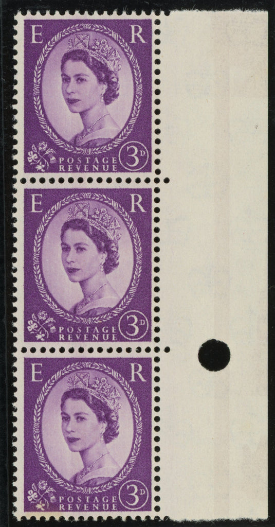GREAT BRITAIN 1959 3d Deep violet “Dollis Hill Phosphor Trial", SG575var
