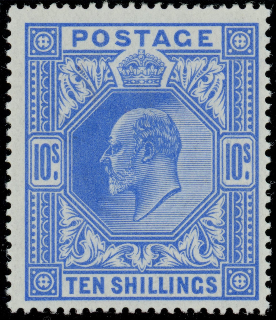 Great Britain 1902 10s deep ultramarine, SG265var
