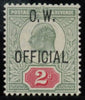 GREAT BRITAIN 1902 2d Yellowish green & carmine red (OW Official), SGO38