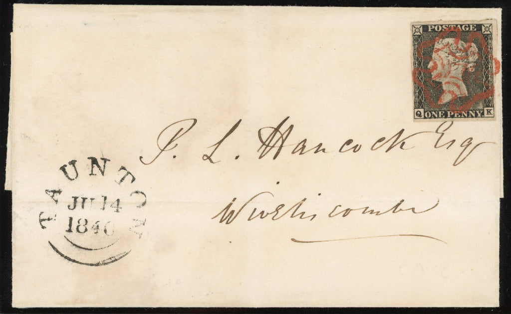 GREAT BRITAIN 1840 1d Grey black Pl.1a, SG3
