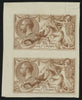 GREAT BRITAIN 1915 2s6d Pale yellow brown “Seahorse” colour trial, SG406var