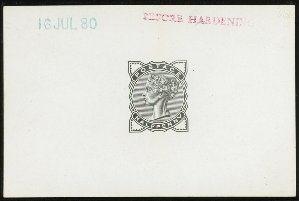 Great Britain 1880 ½d green die proof, SG164var