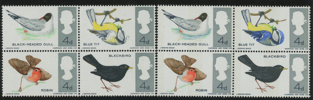 GREAT BRITAIN 1966 4d British birds (Ordinary), SG696/9ag