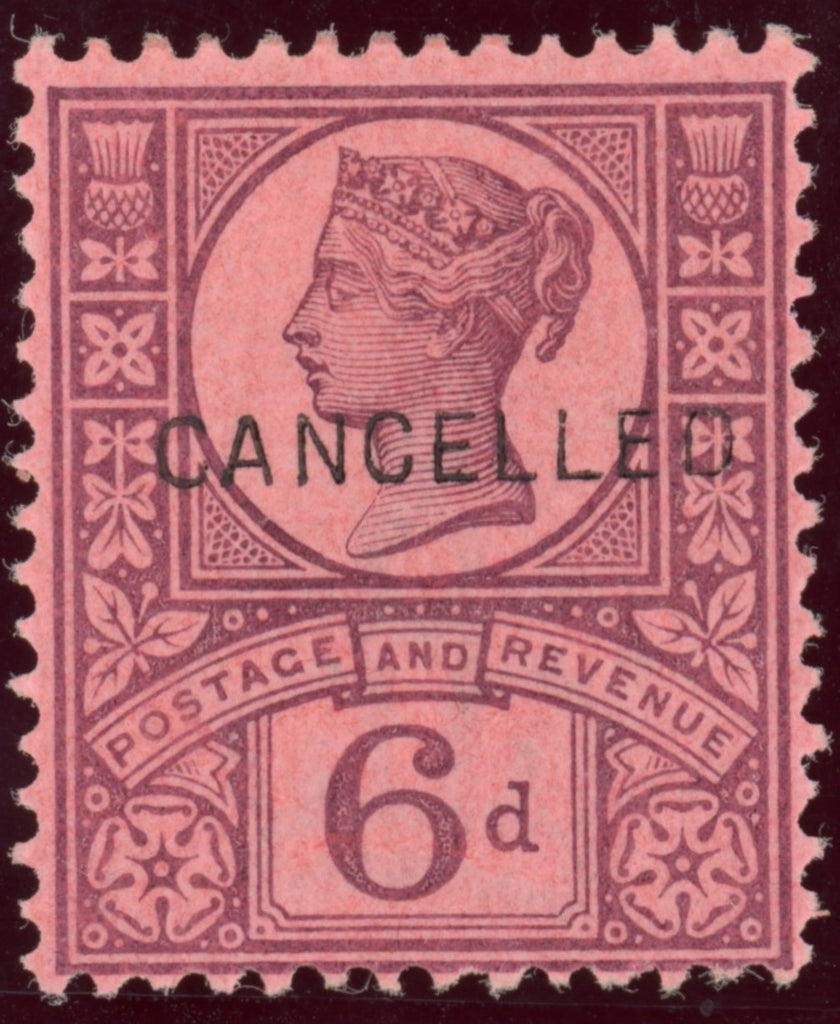 GREAT BRITAIN 1887 6d Purple/Rose red "Jubilee”, SG208var